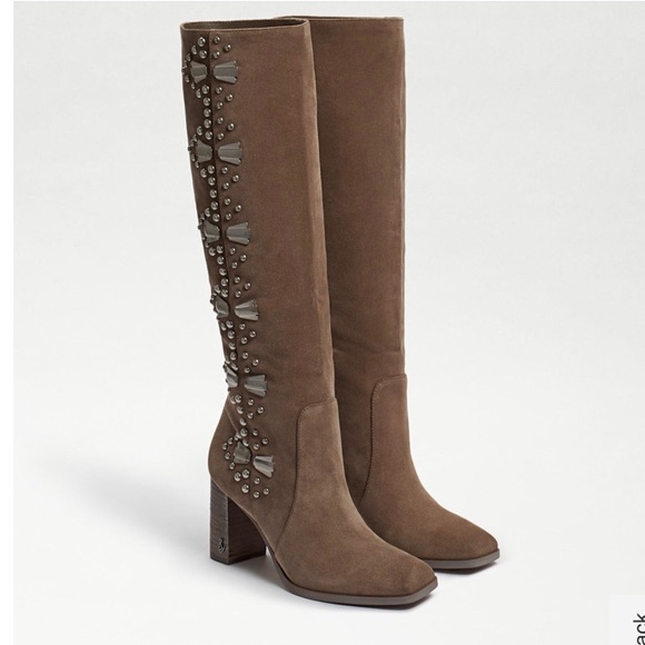 NIB Sam Edelman Oma Knee High Suede Boot fashion fall winter heels - Picture 2 of 6